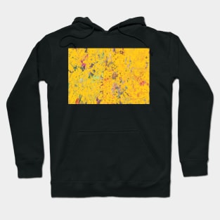 Yellow Bohemian textile resembling paint splotches Hoodie